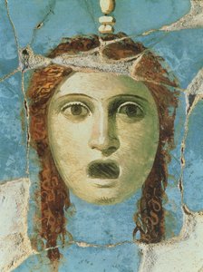 Wall painting of a female head, Pompeii, 1st century AD